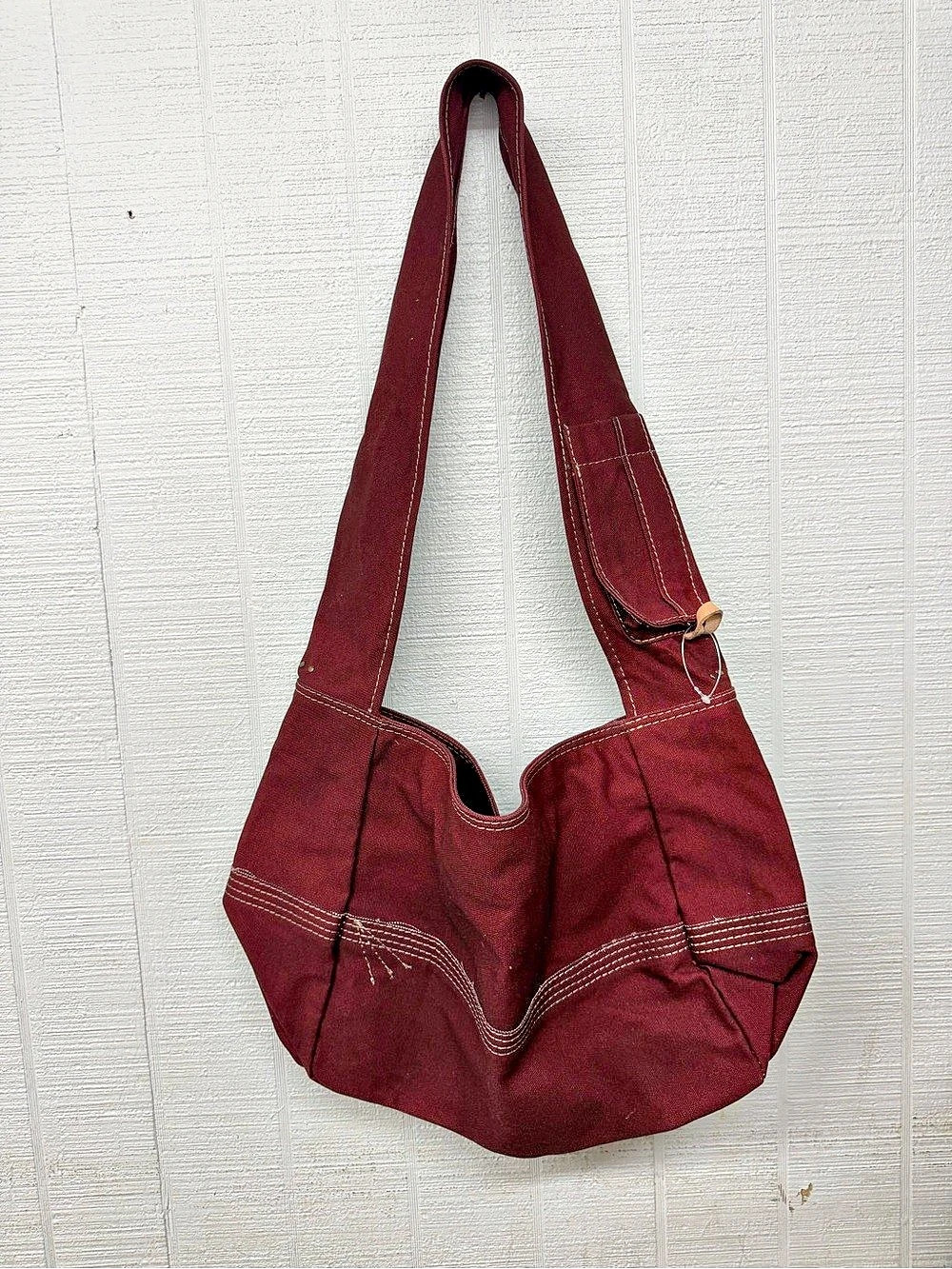 We The Free Burgundy Hobo Shoulder Bag